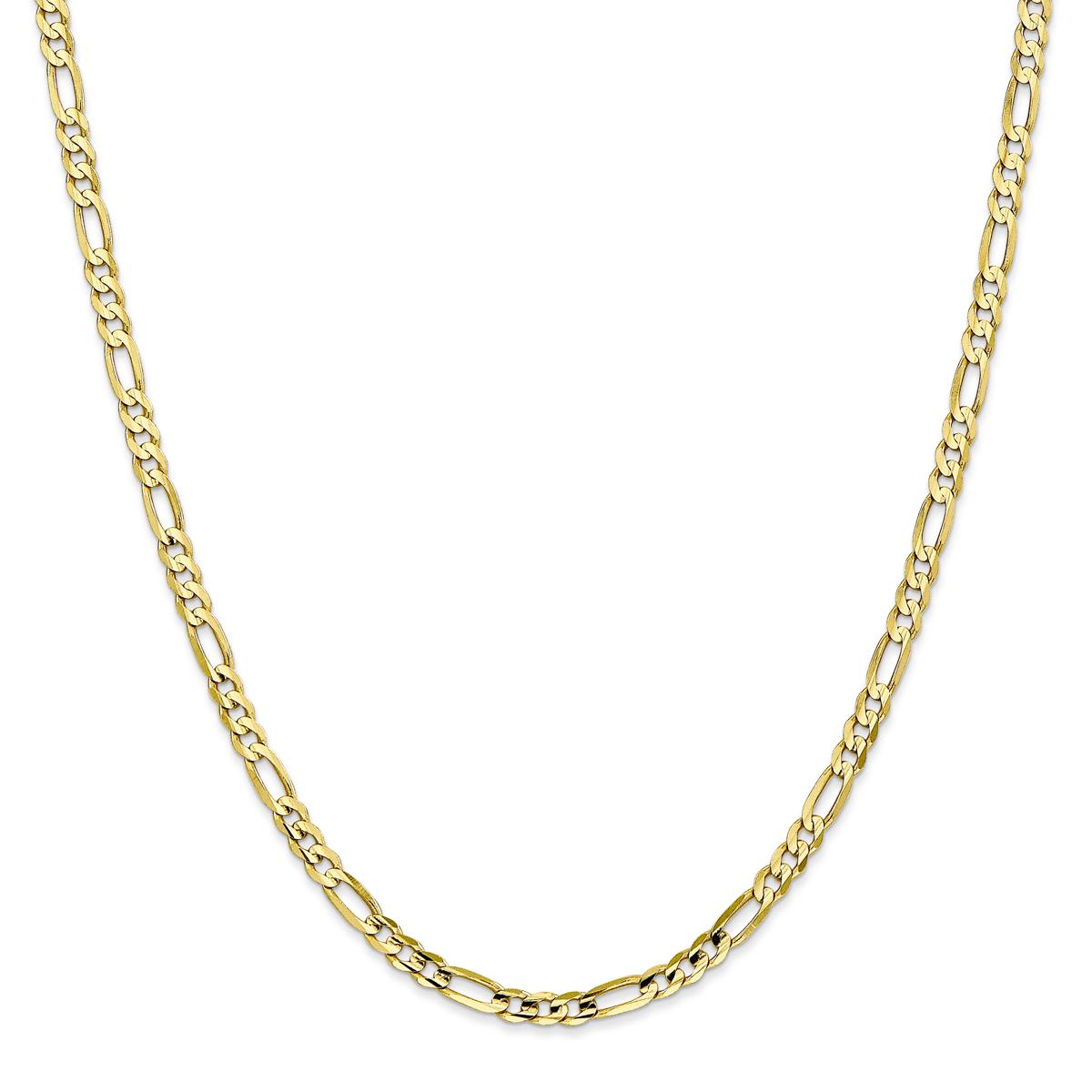Unisex Gold Classics(tm) 10kt. 4mm 26in. Light Concave Figaro Chain