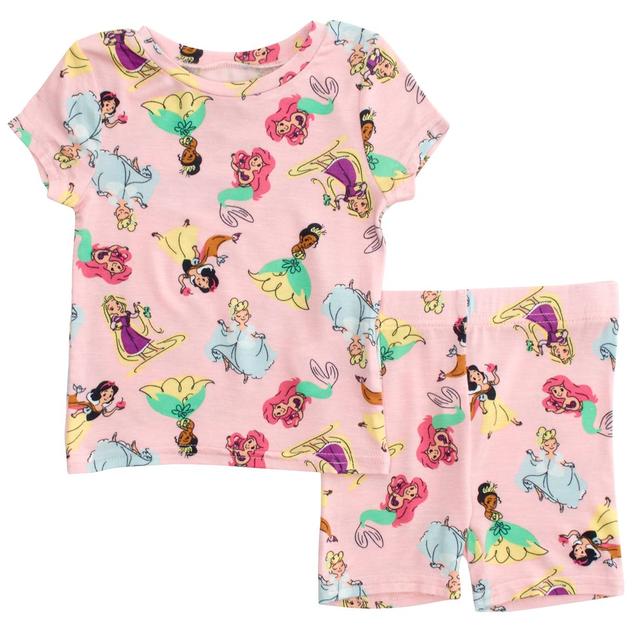 Baby Girl (12-24M) Disney Princess Soft Cartoon Pajama Set