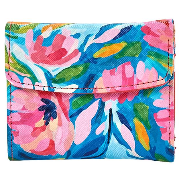 Womens Julia Buxton Mini Trifold Wallet - Vibrant Pastures