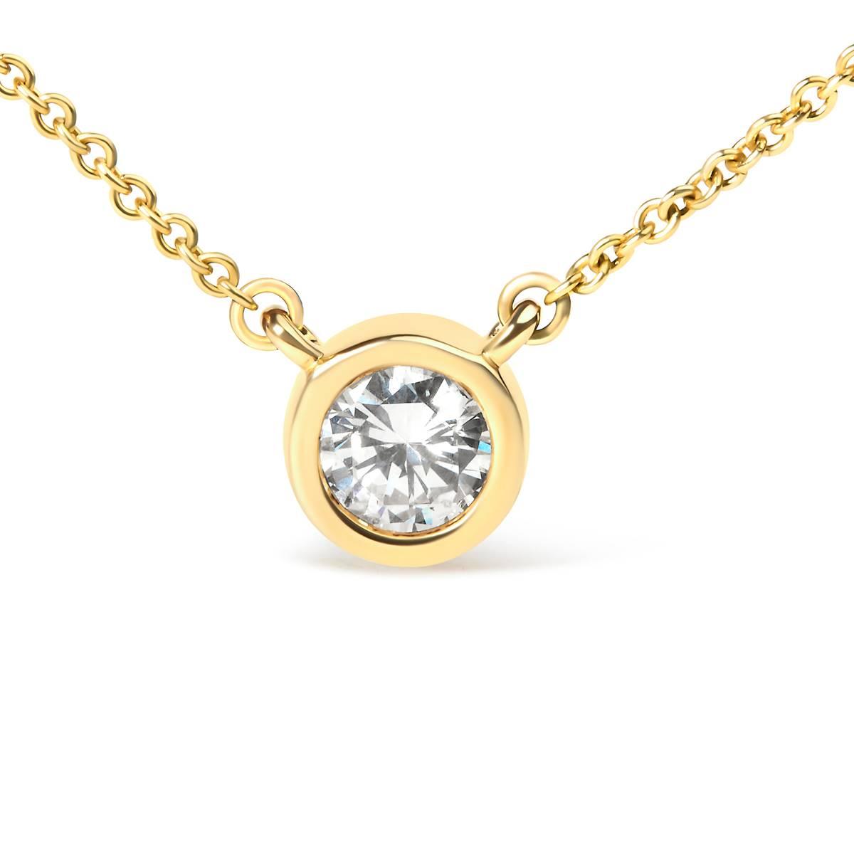Haus of Brilliance 10kt. Gold 1/2ctw. Diamond Round Pendant