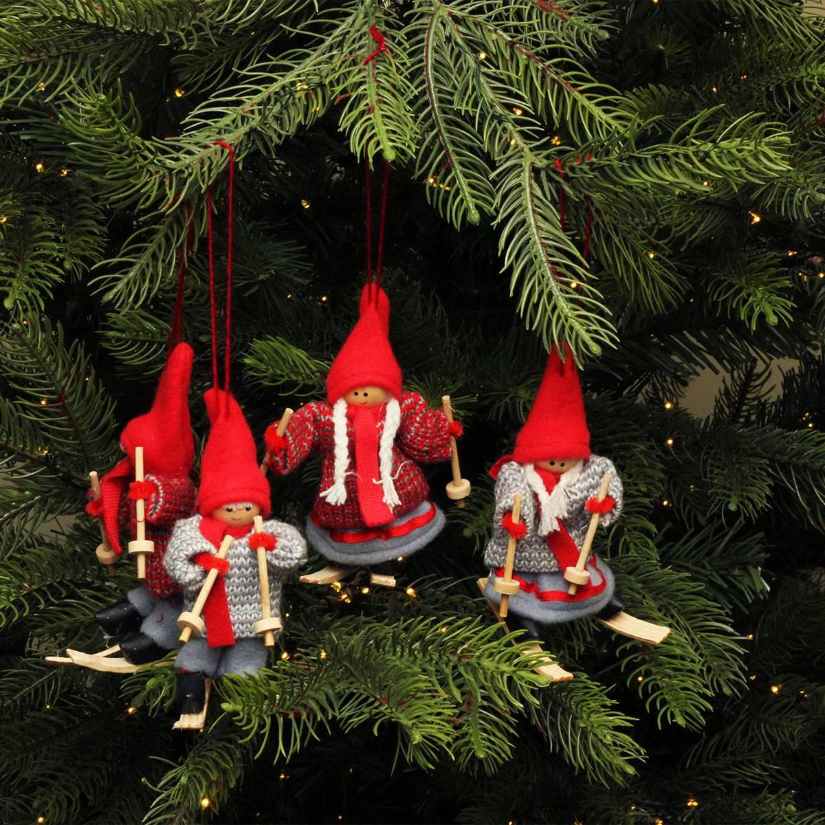 Northlight Seasonal Skiing Kids Christmas Ornaments - Set of 6