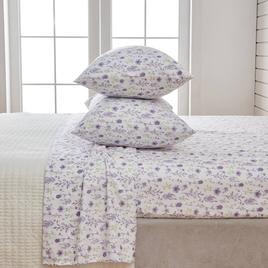 FreshFolds Delia Premium Lavender Floral Microfiber Sheet Set