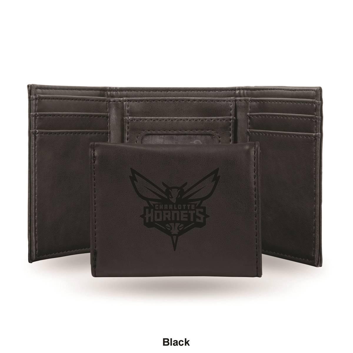 Mens NBA Charlotte Hornets Faux Leather Trifold Wallet