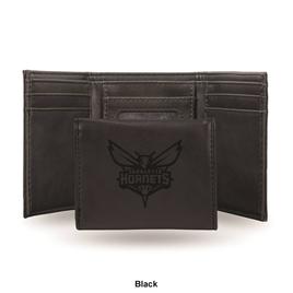 Mens NBA Charlotte Hornets Faux Leather Trifold Wallet