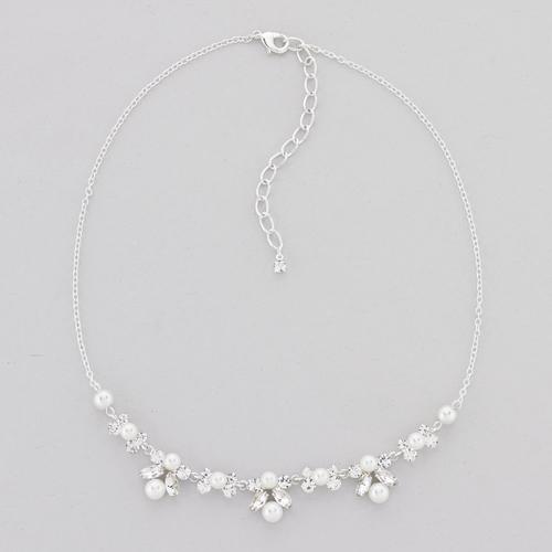 Rosa Rhinestones Pearl & Clear Rhinestone Mix Necklace