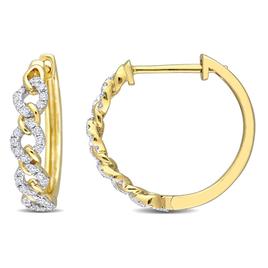 Sophia B 10kt. Gold 1/3ct. Interlocked Link Diamond Hoop Earrings