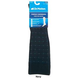 Mens Dr. Motion Pin Dot Grid Compression Socks
