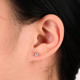 Forever New Sterling Silver Ball, CZ Stud, and Heart Earring Set
