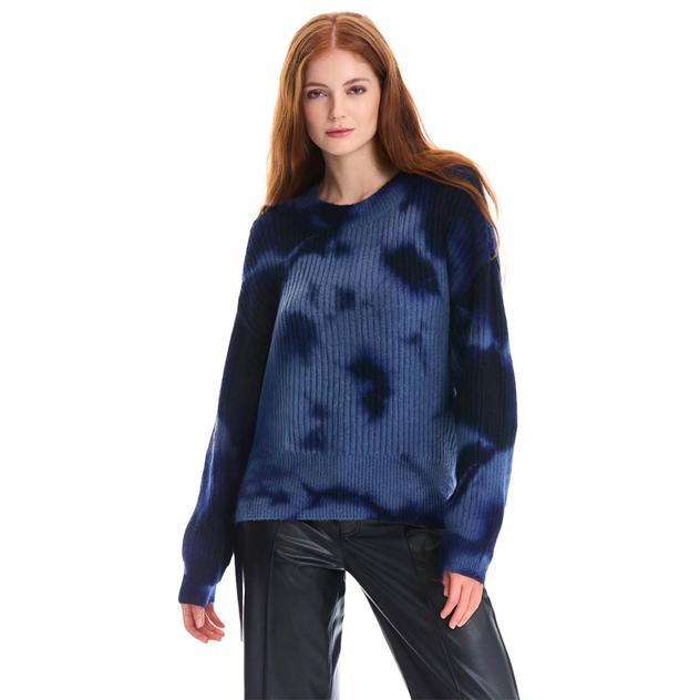 Womens CITY BLUES Long Sleeve Tie Dye Rib Knit Sweater