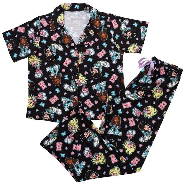 Womens Short Sleeve Bratz®  Slumber Party Bears Pajama Set