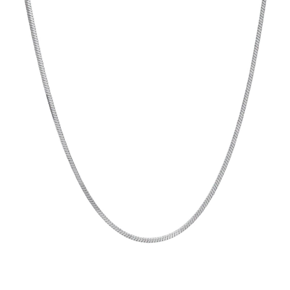 16in. Sterling Silver Square Snake Chain Necklace