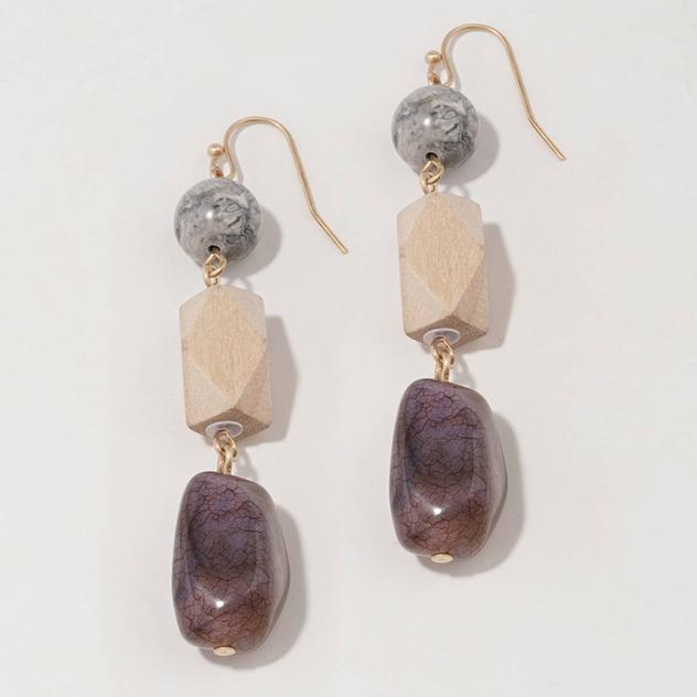 Ashley Cooper™ Boho Linear Beaded Dangle Earrings