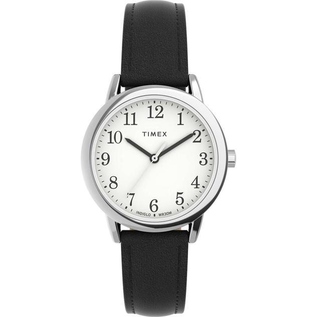 Womens Timex® White Dial & Silver-Tone Case Watch - TW2V69100JT