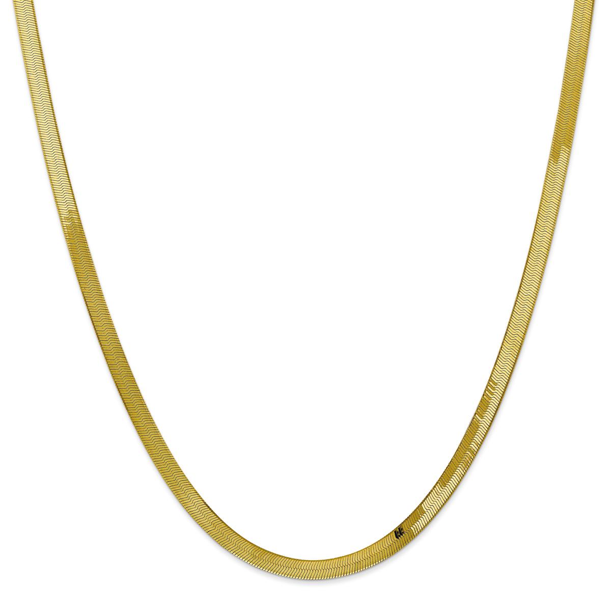 Unisex Gold Classics(tm) 10kt. 4.0mm 16in. Silky Herringbone Chain