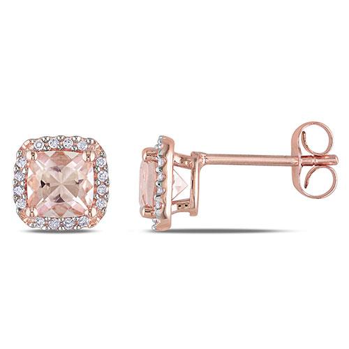 Gemstone Classics(tm) Pink 1/10ctw. Diamond Stud Earrings