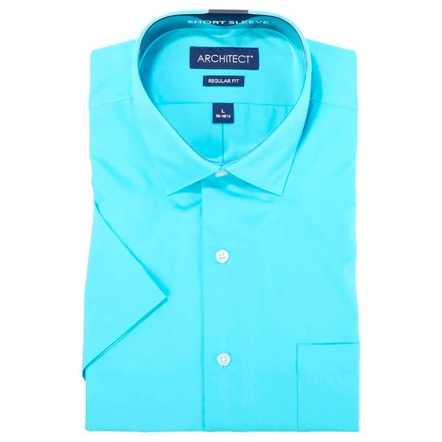 Mens Architect® Short Sleeve Dress Shirt - Bay Water