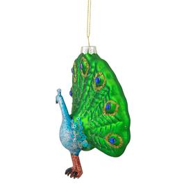 Northlight Seasonal 4.75in. Peacock Glass Christmas Ornament