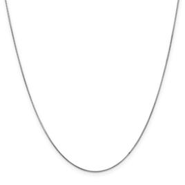 Unisex Gold Classics(tm) .60mm. 14k White Round Snake Chain Necklace