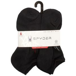 Mens Spyder 6pk. Mesh Low Cut Socks - Black