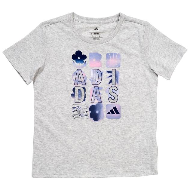 Girls (7-16) adidas® Short Sleeve Heather Regular Fit Tee