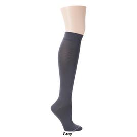 Womens Dr. Motion Basic Solid Microfiber Knee High Socks