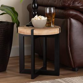 Baxton Studio Horace Natural Brown Finished Wood End Table