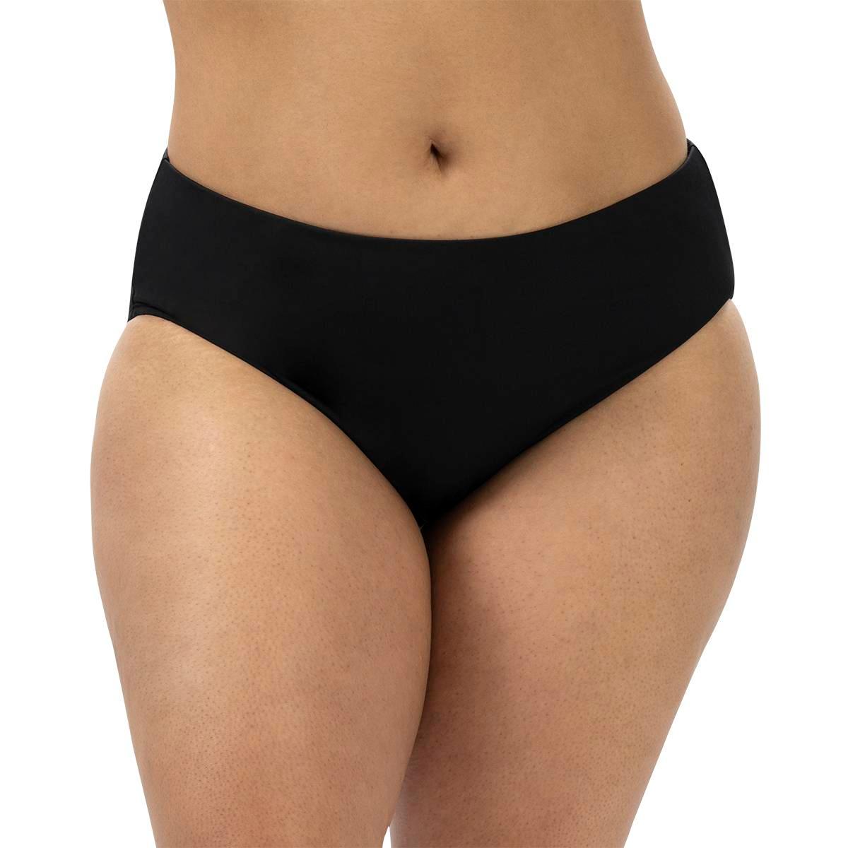 Plus Size Dolfin(R) Aquashape Solid Mid-Rise Moderate Swim Bottoms