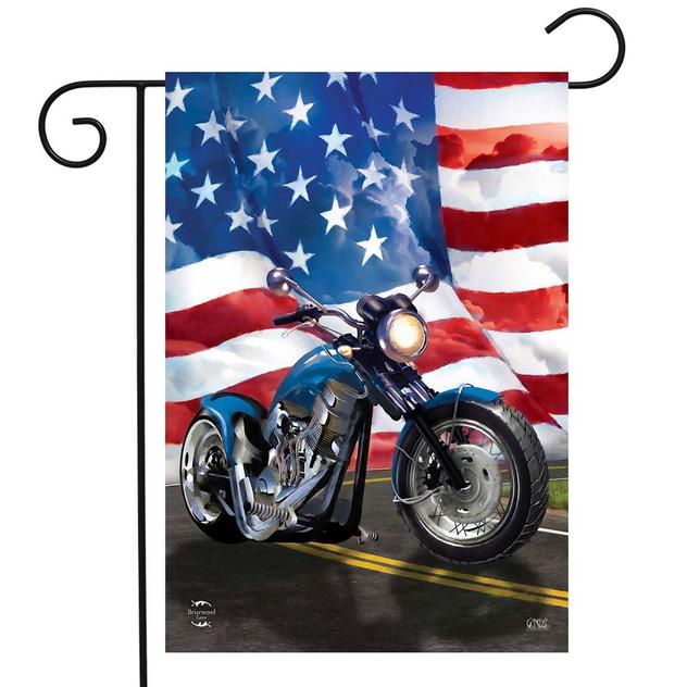 Briarwood Lane American Motorcycle Garden Flag