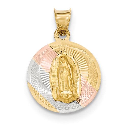 Unisex Gold Classics(tm) 14kt. Lady of Guadalupe Pendant