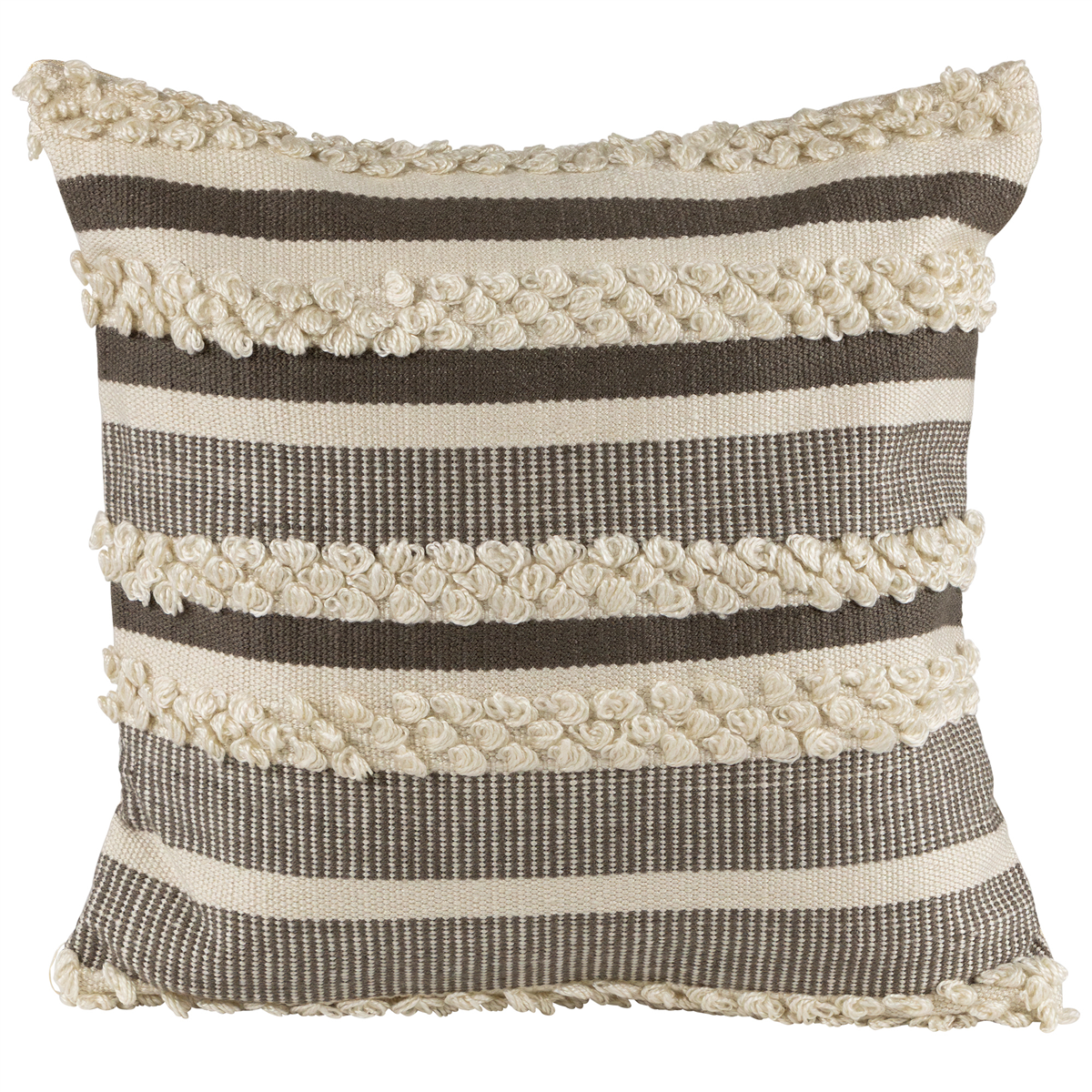 Northlight Handloom Woven Outdoor Square Throw Pillow - Grey