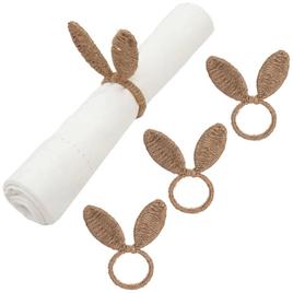Natural Bunny Ears Napkin Ring Set Of 4