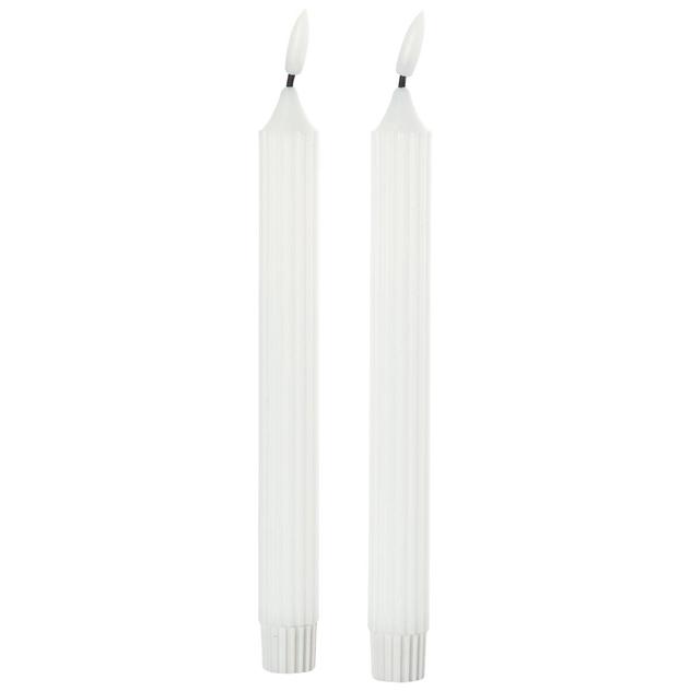 Mikasa® White Flameless LED Taper Candles - Set of 2