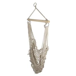 Northlight Seasonal Cotton Macrame Hammock w/ Wooden Bar