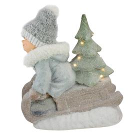 Northlight Seasonal 15in. Lighted Boy on a Sled Christmas Figure