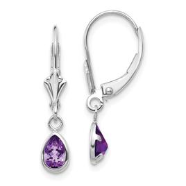 Gemstone Classics(tm) 14kt. Pear Amethyst Dangle Earrings