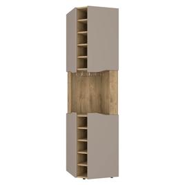 FM FURNITURE Lyla Macadamia Corner Bar Cabinet