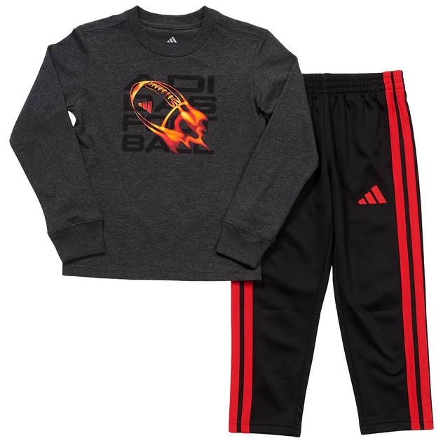 Boys (4-7) adidas® Flaming Football Tee & Tricot Pants Set
