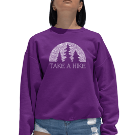 Womens LA Pop Art Nature Lover - Word Art Crewneck Sweatshirt