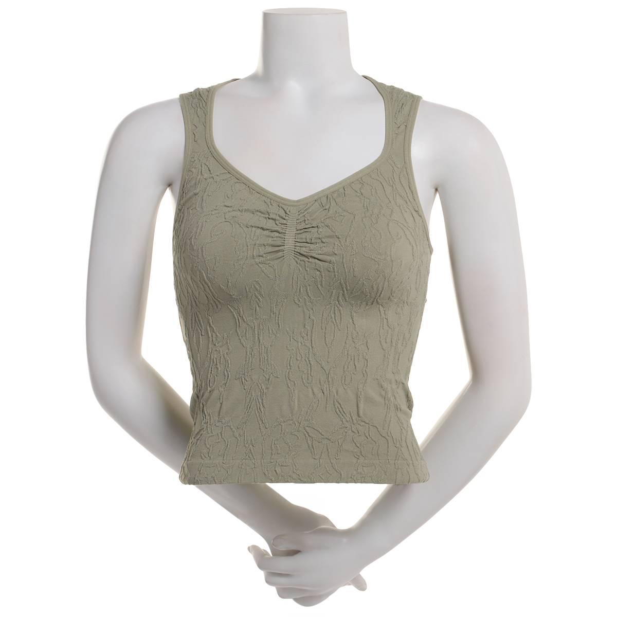 Juniors Wallflower Cassandra Embossed Seamless Tank Top