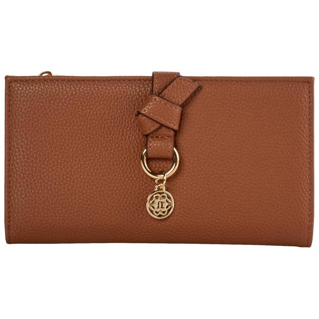 Womens Nannette Lepore Toya Solid Large Bifold Wallet with Knot