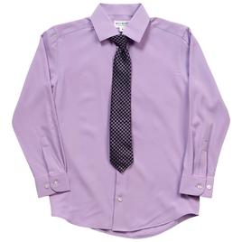 Boys (8-20) Bill Blass Dress Shirt & Tie Set- Lavendula