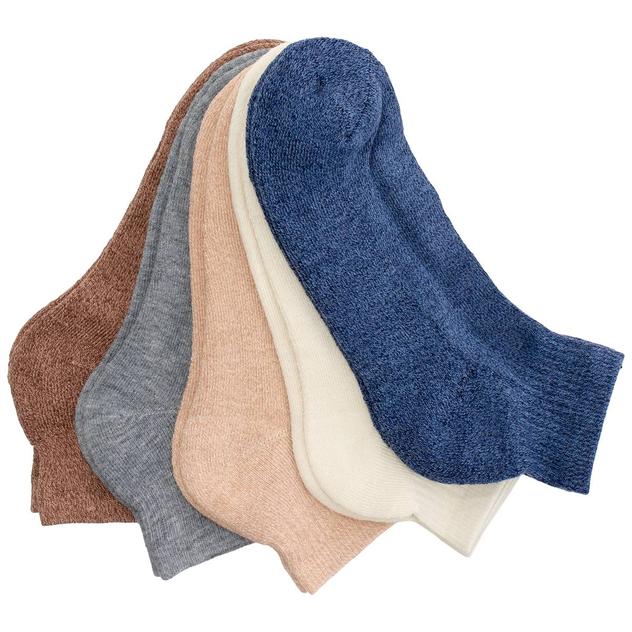 Mens Born® 5pk. Marled Half Cushion Quarter Socks - Navy