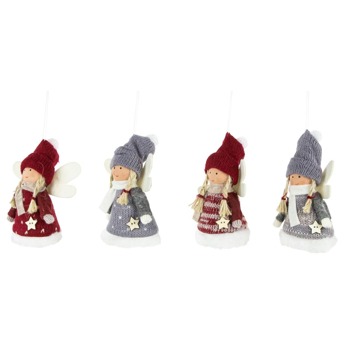Northlight Seasonal Plush Christmas Ornaments - Set of 4