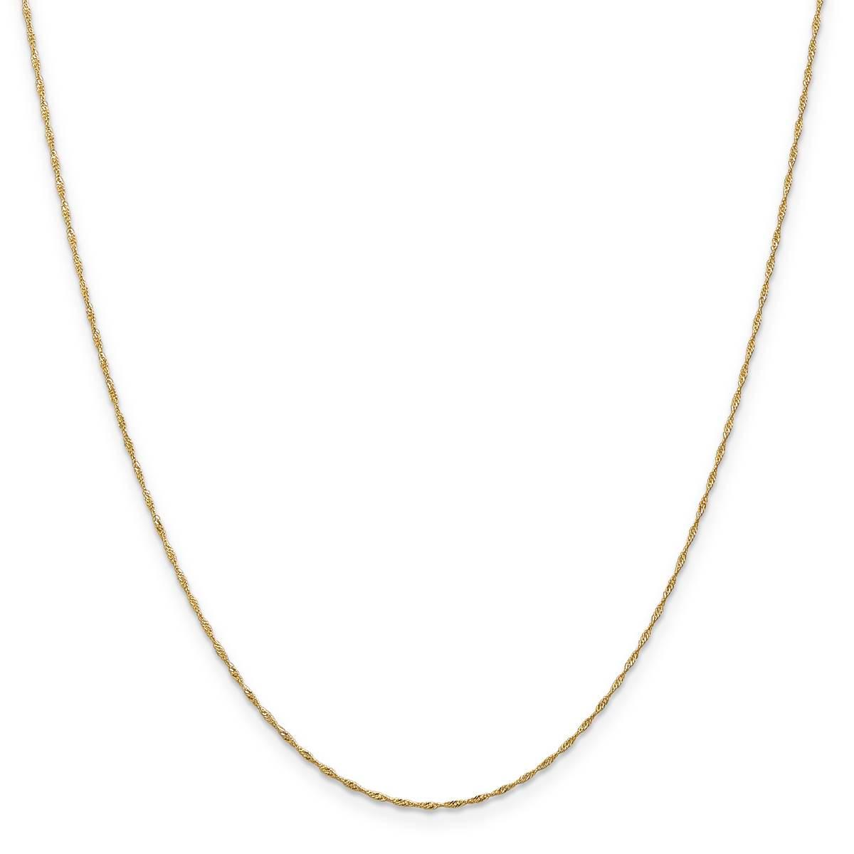 Gold Classics™ 1mm. 14kt. Gold Singapore Chain Necklace