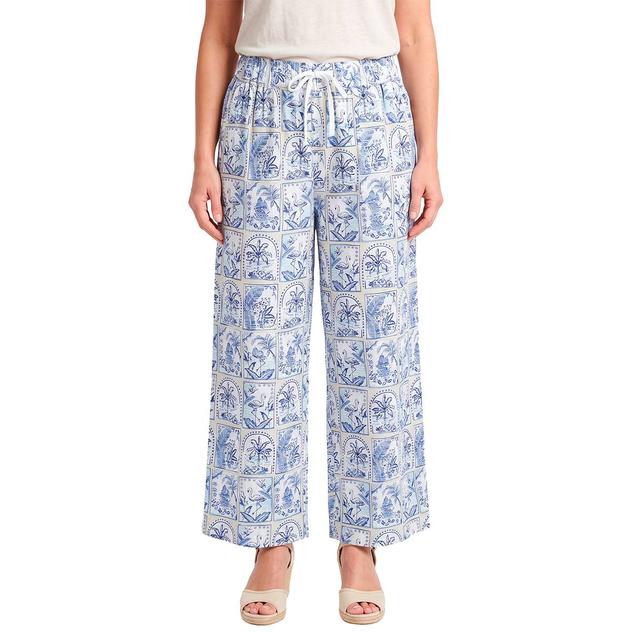 Plus Size Erika Adele Postcard Wide Leg Ankle Pants