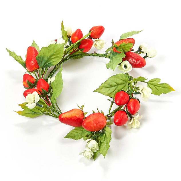 A Cheerful Giver® Strawberries & White Flowers Candle Rings