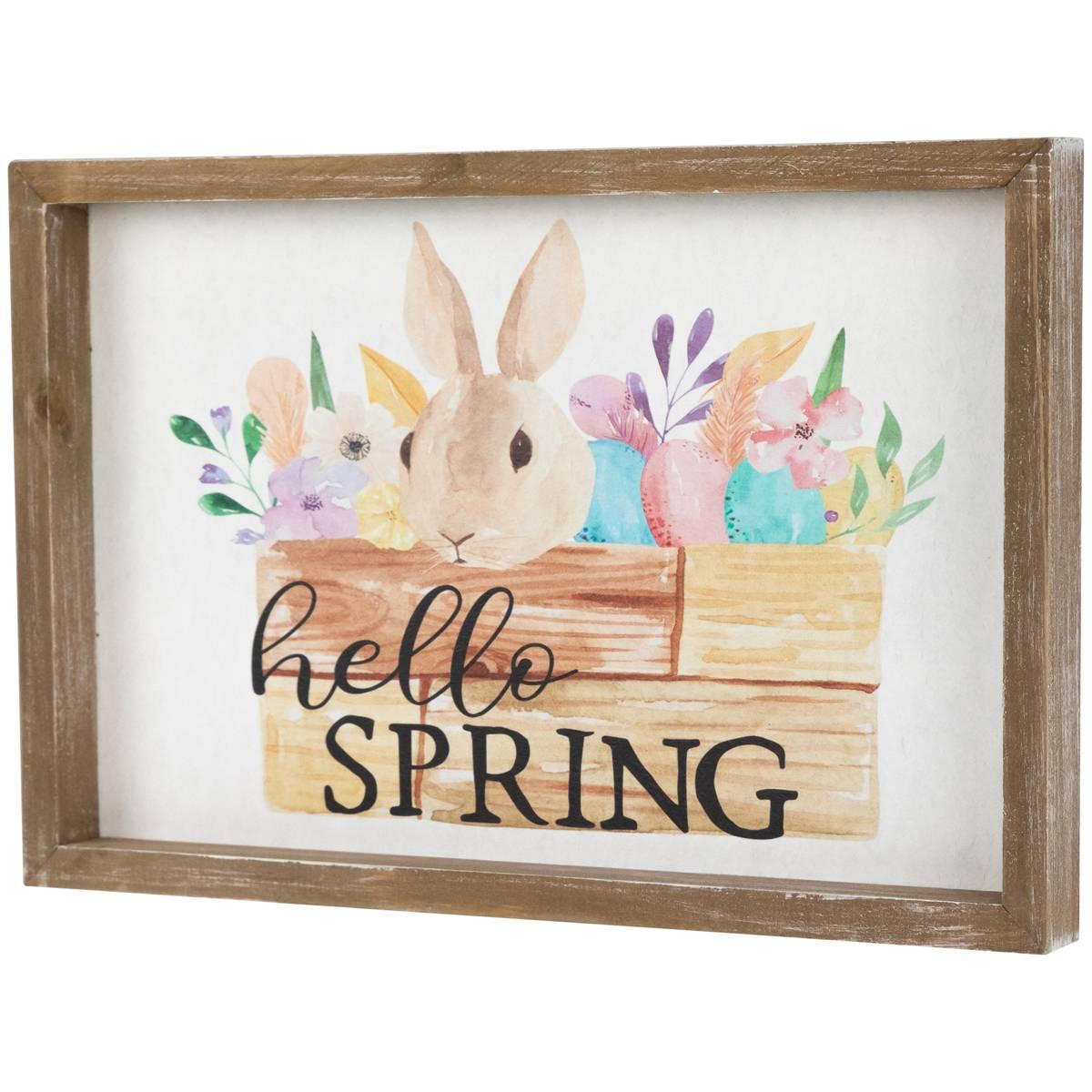 Northlight Seasonal Hello Spring Framed Easter Wall Sign
