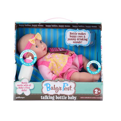 Goldberger Baby's First(tm) 14in. Classic Talking Bottle Baby