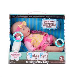 Goldberger Baby's First(tm) 14in. Classic Talking Bottle Baby