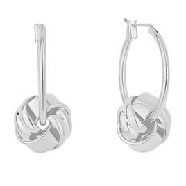 Marsala Fine Silver Plated Love Knot Hoop Earrings